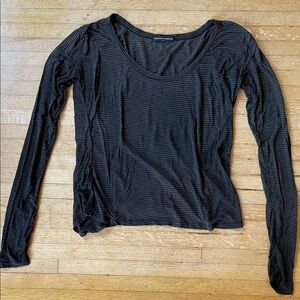 GUC brandy Melville black and gray striped long sleeve